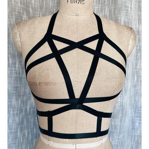 Strappy Caged Pentagram Chest Harness NWOT